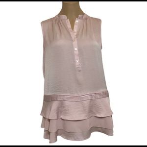 Banana Republic Soft Pink Button down Tank Top